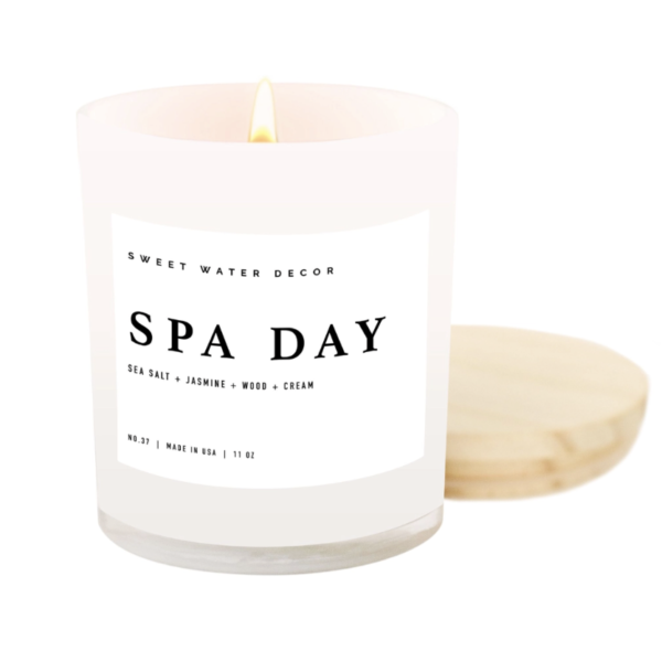 Spa Day Soy Candle In White Jar Product Image