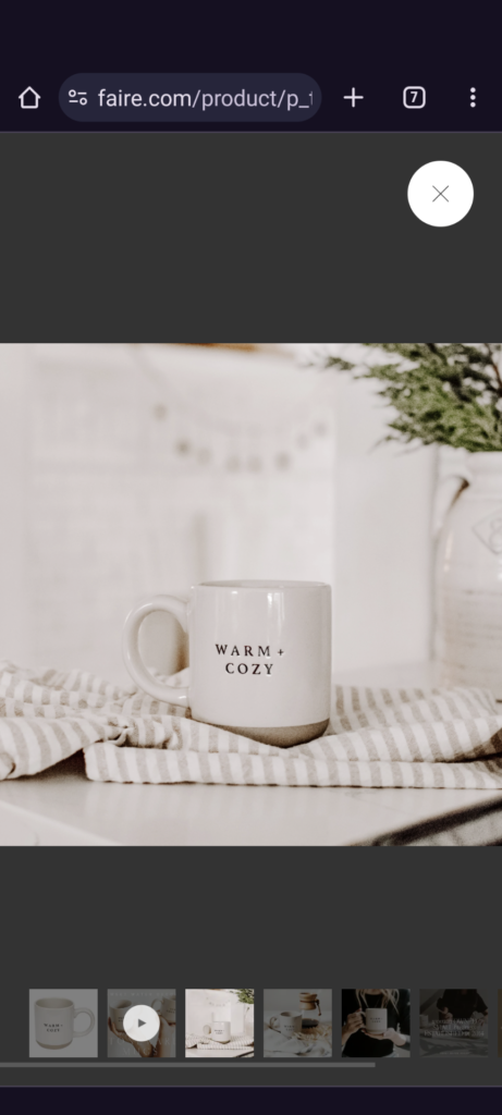Warm & Cozy Stoneware Mug Product On Striped Towel