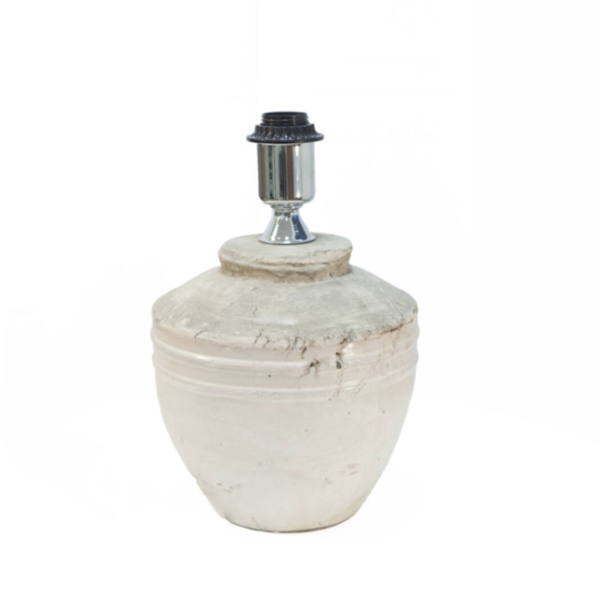 Silver Mushroom Label Toba Small Lamp Base - White Product Image