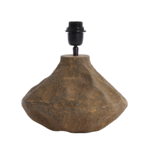 Silver Mushroom Label Brown Marzoka Lamp Base Product Image