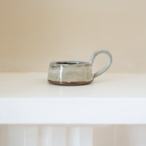 Morgan Wright Stoneware Tea Light Cup Tawny On Shelf