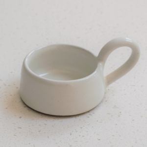 Stoneware Tea Light Cup - Milk White Product Shot Close Up