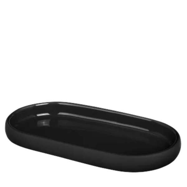 Blomus Sono Oval Tray - Black product image side angle